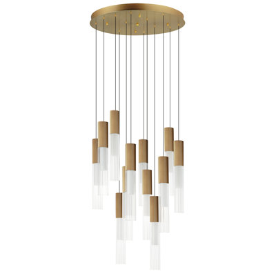12 - Light Gold LED Cluster Pendant