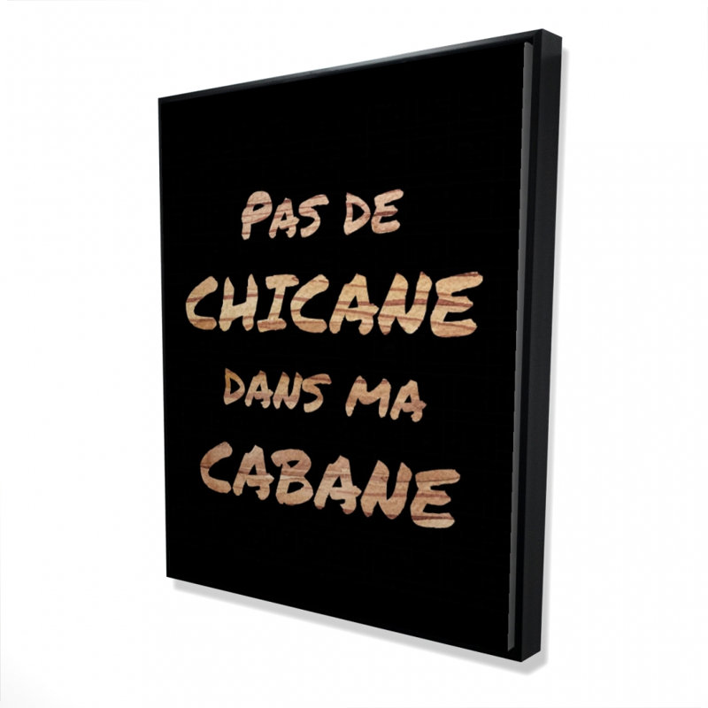 No Dispute In My House - Black Print On Canvas