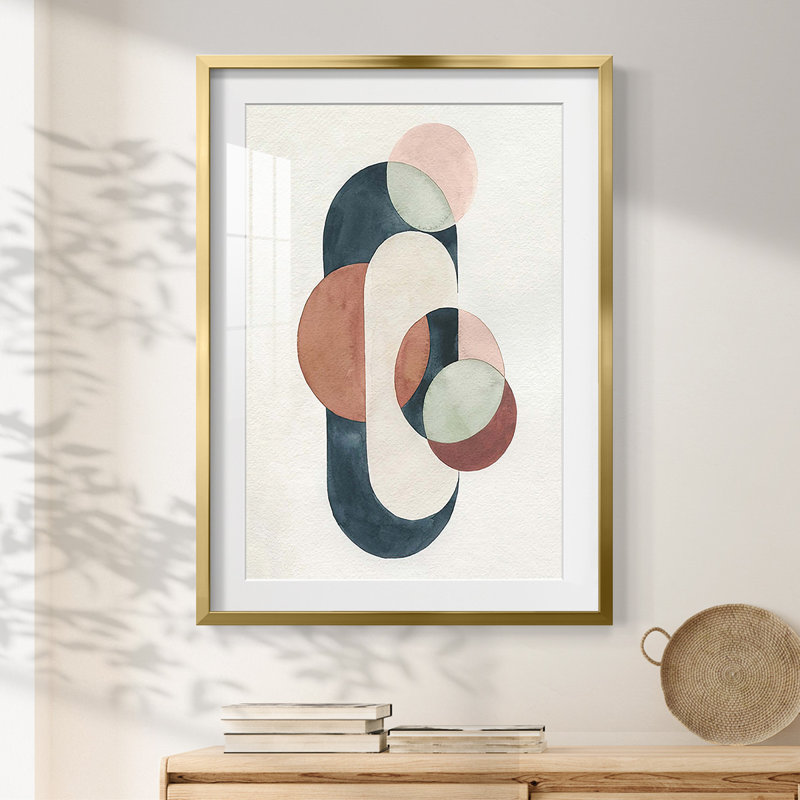 Loops and Bounds II -Framed Print, Gold