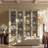74" H 2 Drawers China Cabinet With 4 Sliding Glass Doors