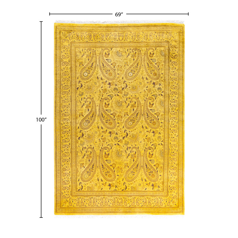 Overdyed One-of-a-Kind 5' 9" x 8' 4" Hand Knotted Area Rug