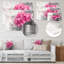 Simple hortensia rose dans un jardin monochrome I - hortensia, impression murale-1737507037