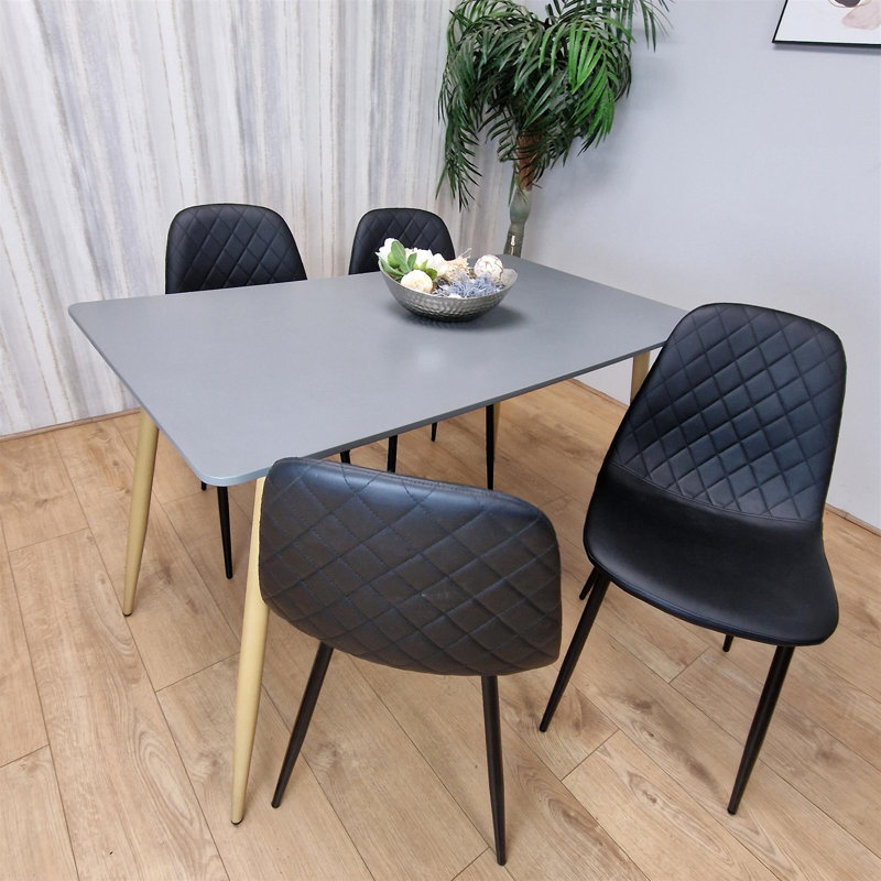Amesbury 4 - Person Dining Set, Black