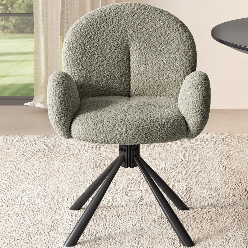 Ensemble de 2 chaises de salle à manger pivotantes 360 ° modernes, Gris