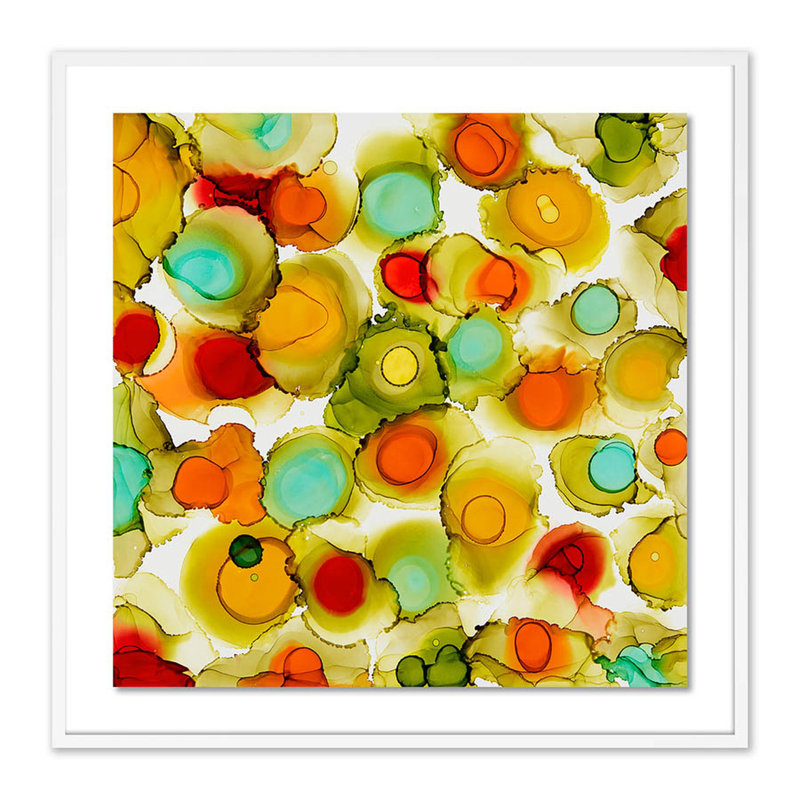 Collide Print by Julie Pelaez, White, 40" H x 40" W x 2.5" D