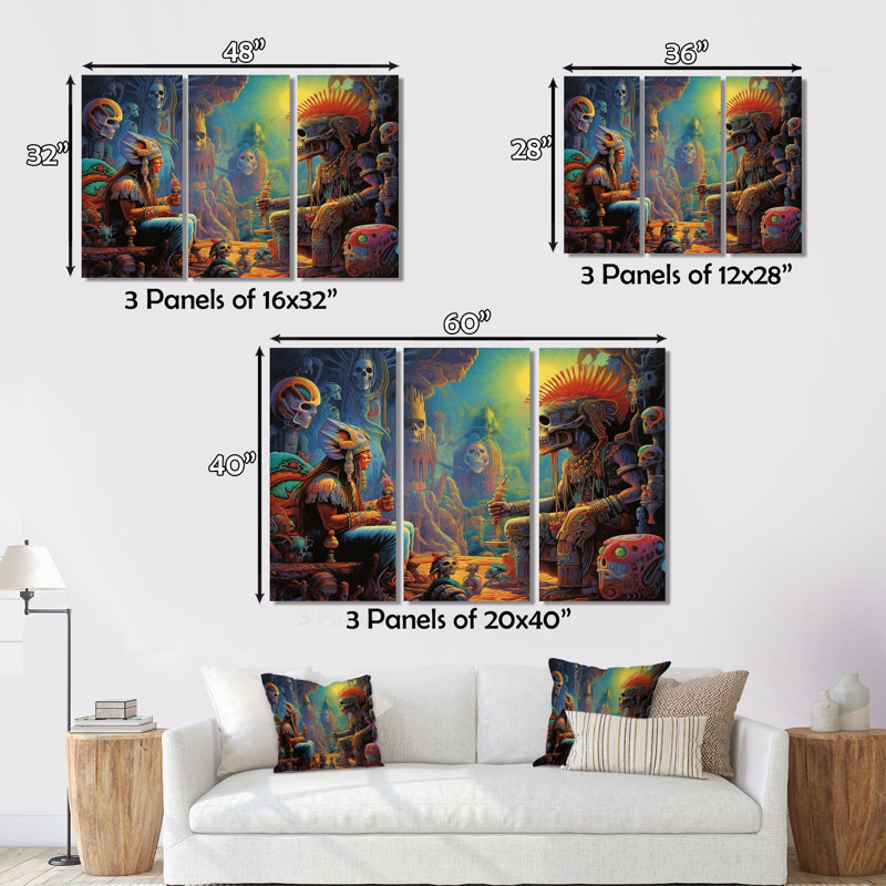 Ensemble de salon d'art mural Dore - Folk, H 28 po x l 36 po x P 1 po