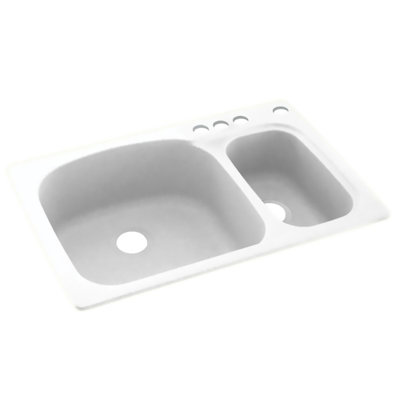 Évier de cuisine à double cuve à montage double L 33 po x l 22 po