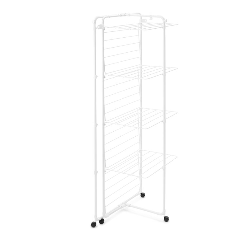 Brabantia Hangon Tower Drying Rack, White, 162.6cm H x 76.2cm W x 73.7cm D