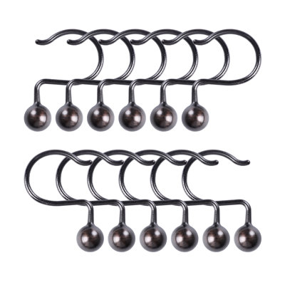 Crochets de rideau de douche Ball Steel