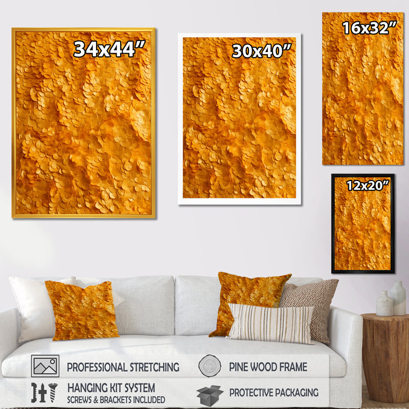 Abstrait spirale abstraite VI - Collages abstraits, art mural, Cadre flottant doré, H 20 po x l 12 po x P 1 po