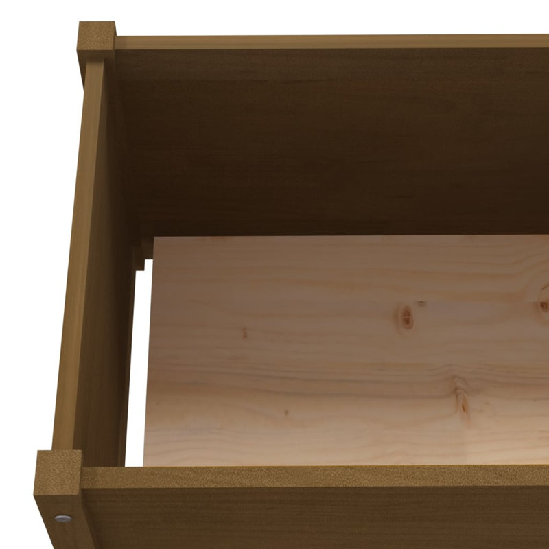 Olyve Wood Planter, 19.7" H x 78.7" W x 19.7" D, Brown