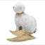 Figurine de lapin en magnésium avec oreilles en fer doré-2043317697
