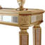 Console rétro à grain de bois sculpté, élégante et fonctionnelle pour le vestibule ou le salon