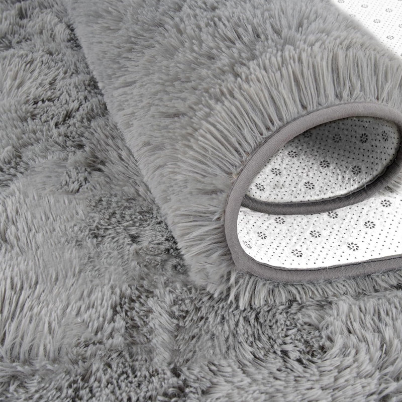 Soft Shag Area Rug for Bedroom Nursery,Gray, Rectangle 8' x 10'