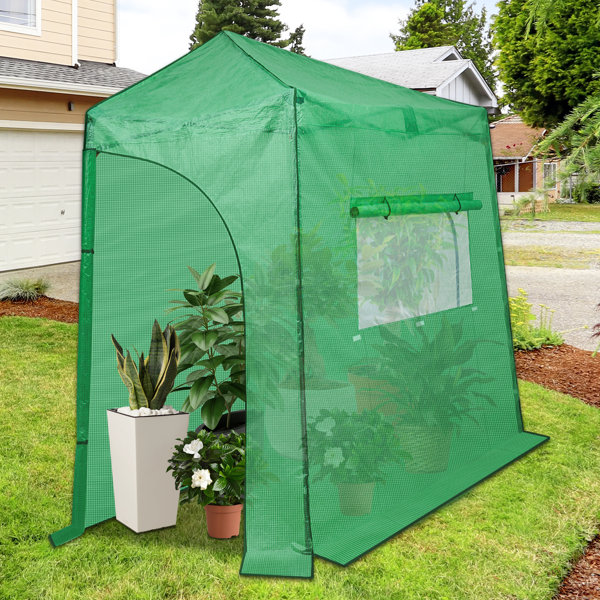 EAGLE PEAK 8x6 Portable Walk-in Mesh Cover Greenhouse Instant Pop-up I