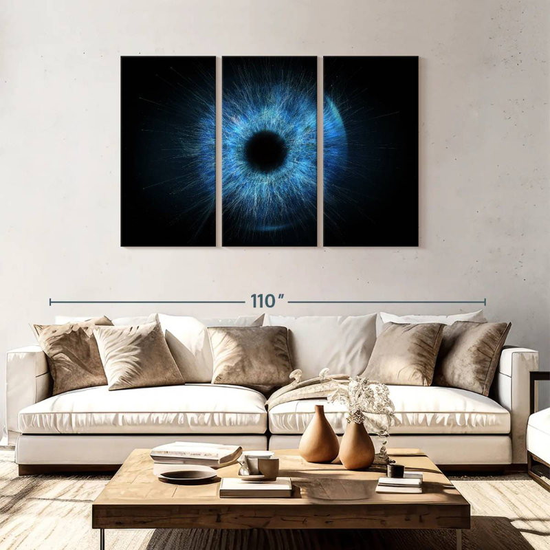 Avery Abstract Blue Eye, 48" H x 74" W