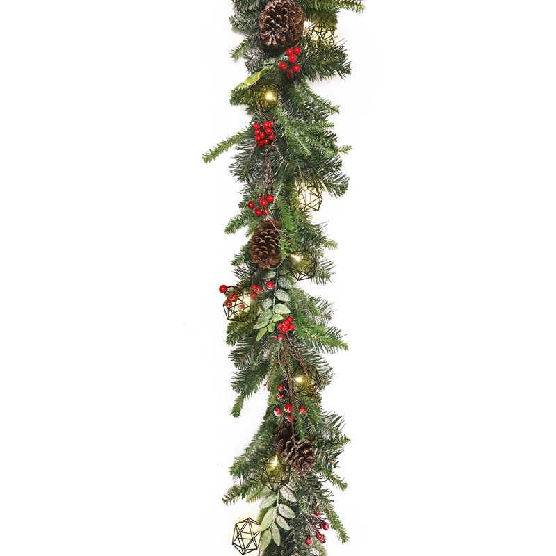 Ensemble de guirlandes de Noël 72 "avec baies de pin