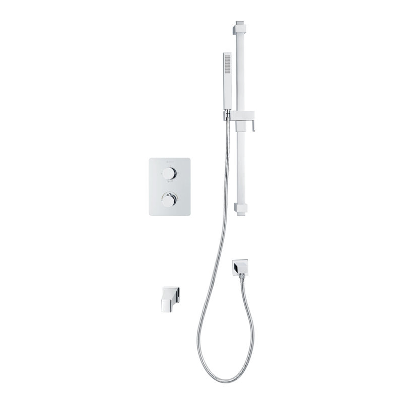 Robinet de baignoire et de douche à double fonction avec valve brute, Chrome