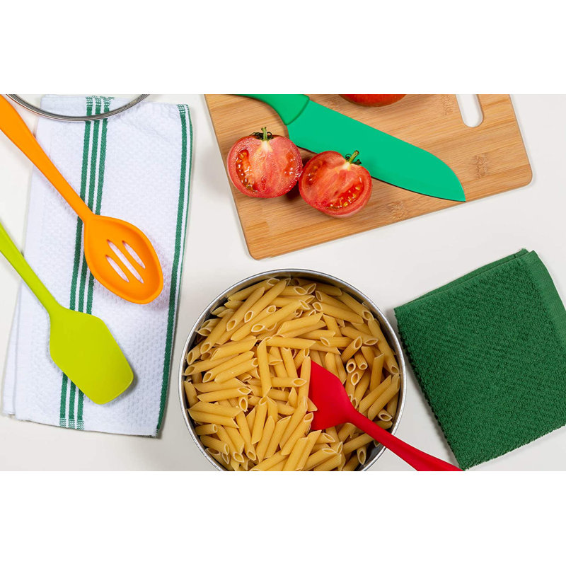 Cotton Waffle Kitchen Towel, Dark Green