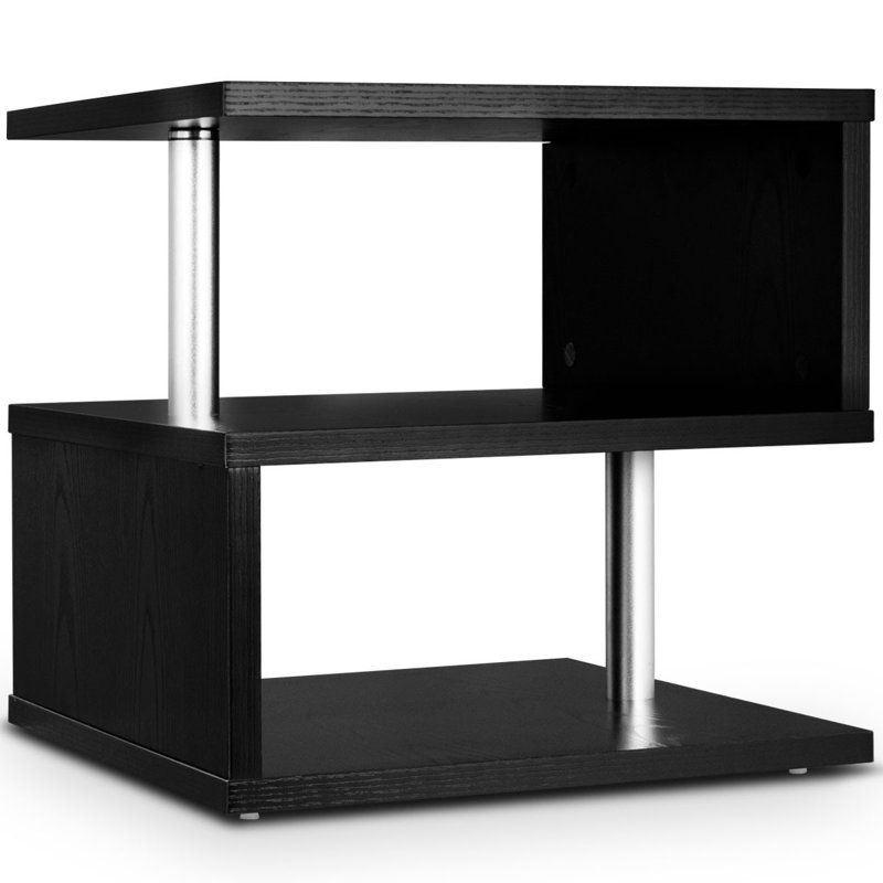 Trask Square Side Table, Black