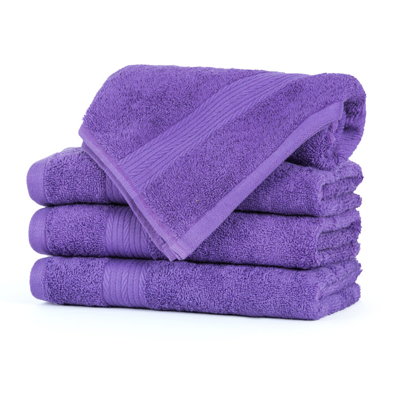100% Cotton Hand Towels, Purple