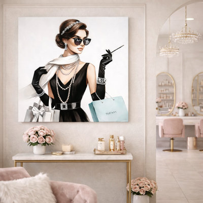 Sophisticated Glam: Tiffany-Inspired Fashion Canvas Wall Art