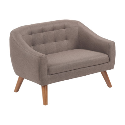 ECR4Kids Willa Loveseat, Kids Furniture, Raisin