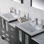 Ensemble de meuble-lavabo de salle de bain double 85 po avec miroir Mance-24551154
