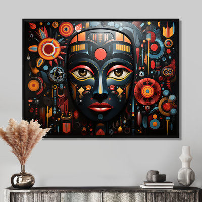 Indigène coloré masque noir - impression d'art mural africain
