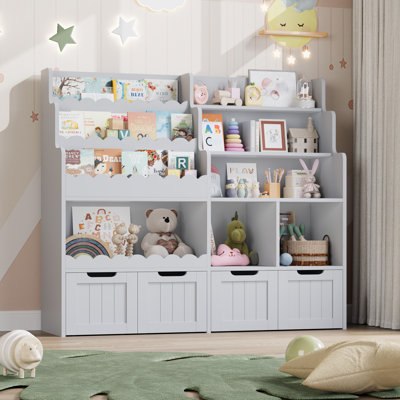 47.2" H Kids Storage Cabinet with 4 Removable Drawers