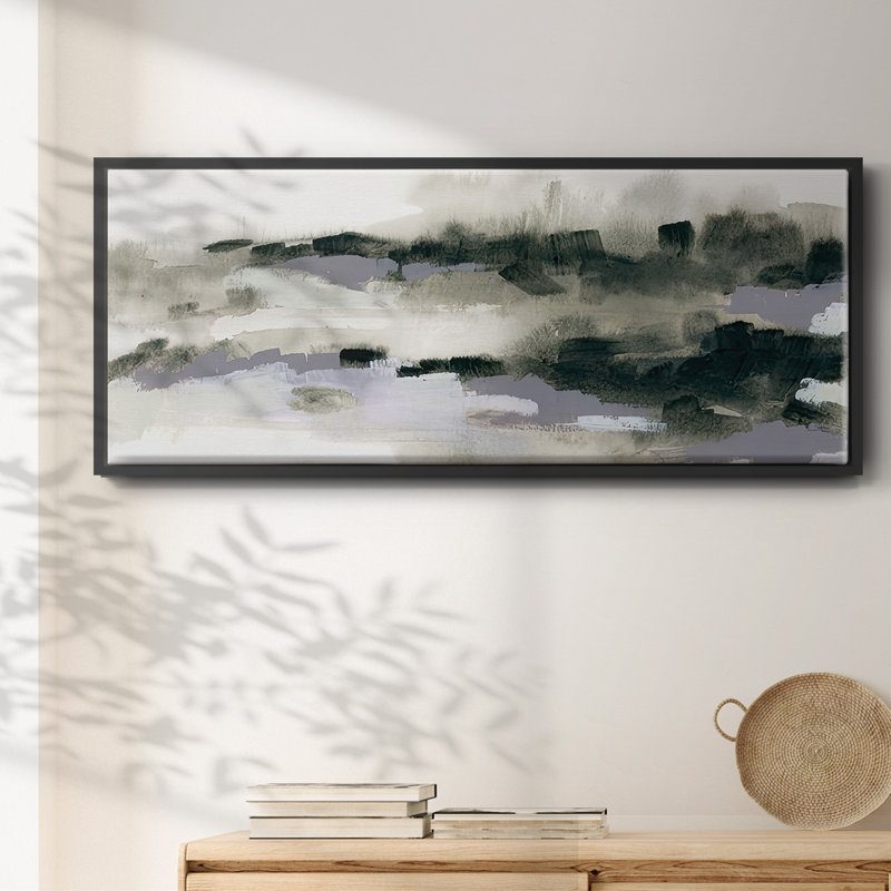 Abstract  March VI- Framed Canvas, 24" H x 60" W