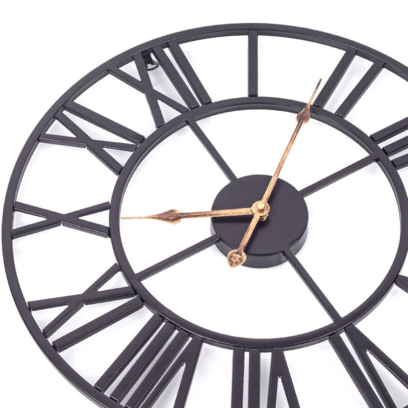 Abdulmajeed Metal Wall Clock, Black