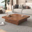 Table basse avec plateau coulissant et rangement