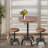 SET OF 3,Bar Table (30.31"-35.43") & 2 Counter Stools (17.7-24.4") Set For Pub Kitchen(Desktop Dia23.6”)