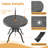 Massicotte Cast Aluminum Patio Dining 31.5-inch Round Table with a 1.88-inch Umbrella Hole