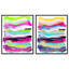 Oliver Gal Bold Candy Set Abstract - Hand-Applied Glass Coat Framed Canvas Art-184812744-184812745