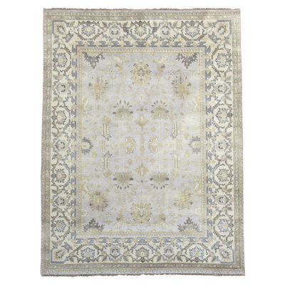 Tapis argenté 8 x 10 Oushak
