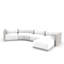 Gatsby Modular Sofa & Puff - 5-Seater - Basic  - White - Nautical Taupe-1824837714-1824837717