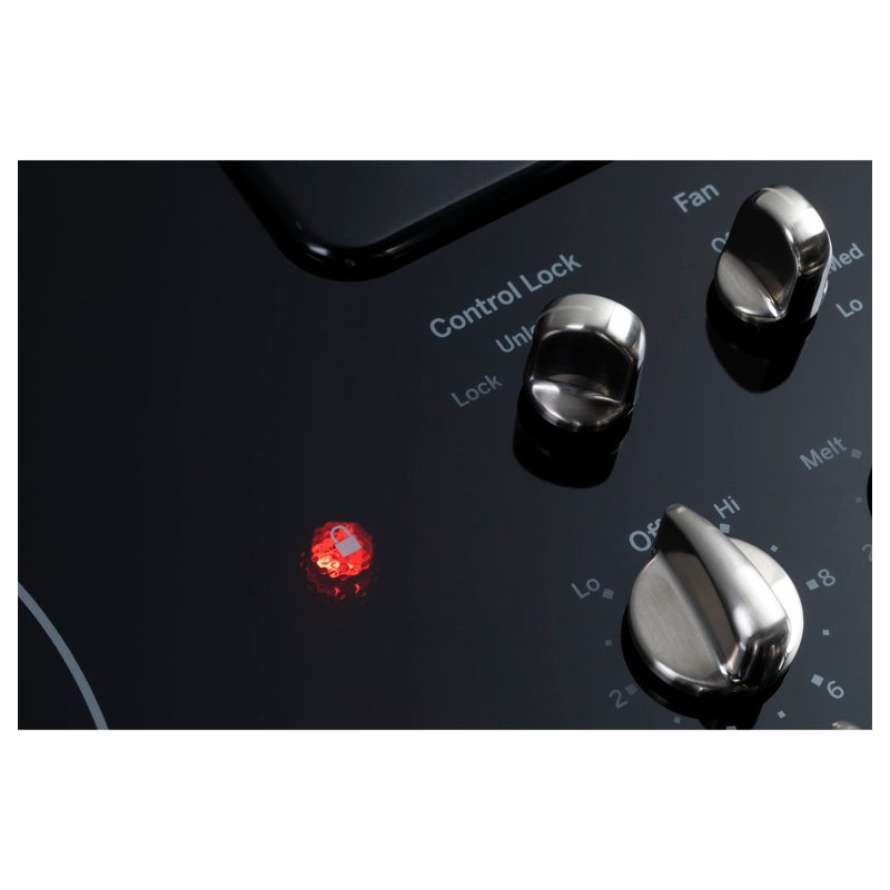 Downdraft Electric Cooktop, Black/Stainless Steel, Stainless Steel