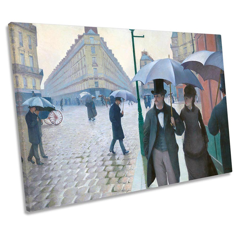 Gustave Caillebotte Paris Street Rainy Day - Wrapped Canvas Print, 50.8cm H x 76.2cm W x 2cm D