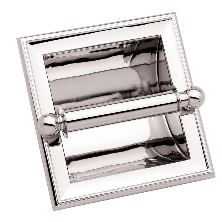 Designer Recessed Toilet Paper Holder Square Shaped Stainless Steel