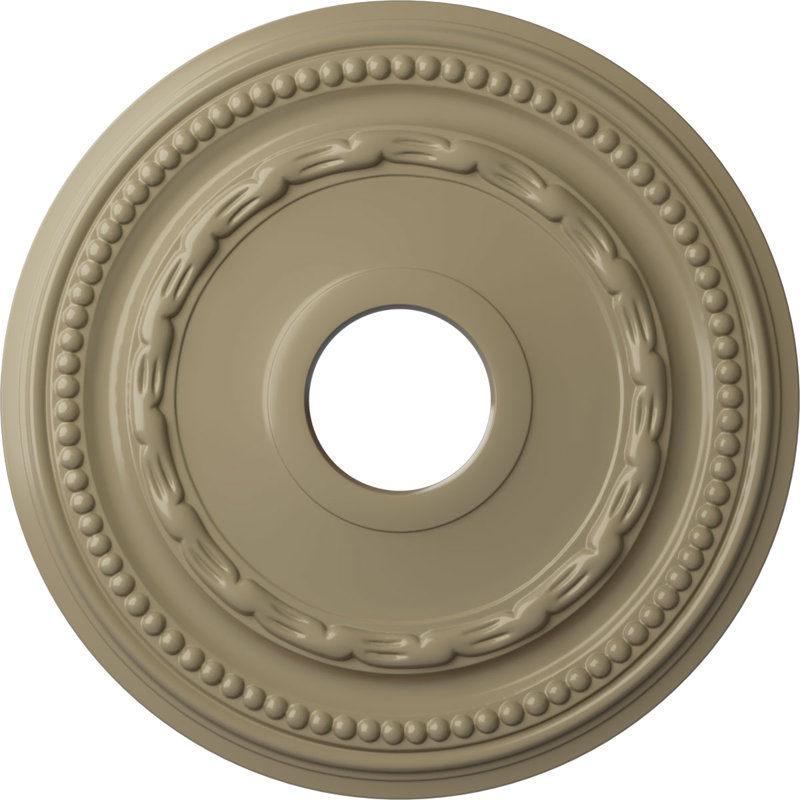 Médaillon de plafond Endurathane fédéral, P 15 3/8 po x P 3 5/8 po x P 1 po (convient aux auvents jusqu'à 8 1/2 po), fini désert Gobi peint à la main