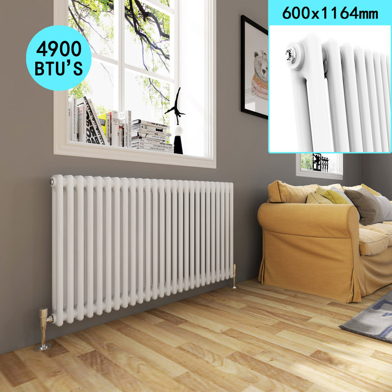 Zoie Horizontal Traditional Colosseum Radiator, 60cm H x 116.4cm W x 7cm D