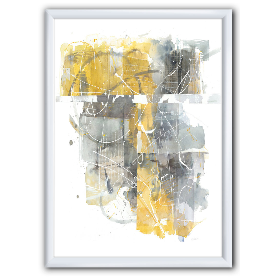 " Moving In And Out Of Traffic II Yellow Gray " East Urban Home 