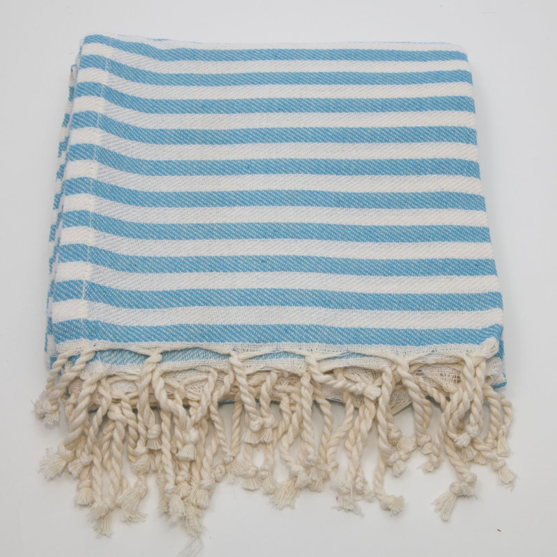  Serviette 100% coton Fun in the Sun Pestemal, Bleu turquoise
