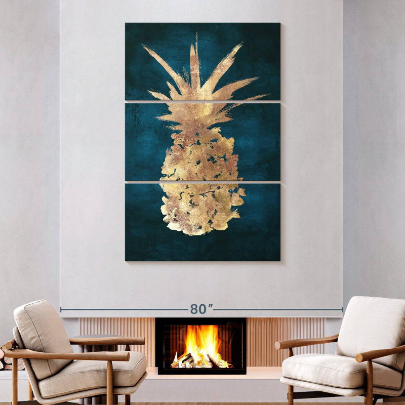 Yarlin Golden Night Pineapple, 74" H x 48" W