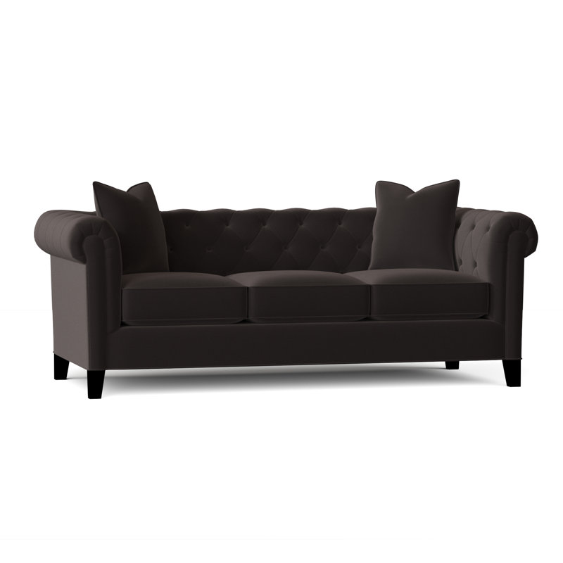 Caspar Upholstered 82'' Sofa, Gypsy Graphite Performance Microfiber