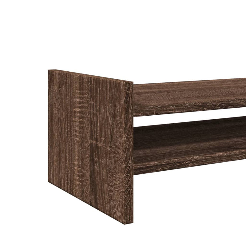 Shirleyan Manufactured Wood Monitor Stand, Brown Oak
