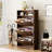 Tall Free Standing Shoe Cabinet With 3 Flip Drawers-856207741