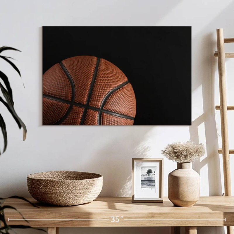 Ballon de basket-ball rétro Sireci, H 16 po x l 24 po